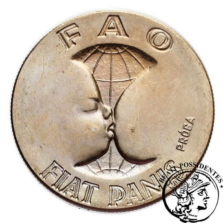 PRÓBA CuNi 10 złotych 1971 FAO biust st. 1/1-