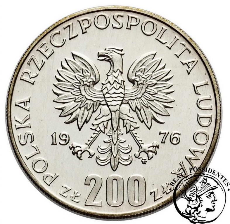 PRÓBA Ag 200 złotych 1976 Igrzyska st. L
