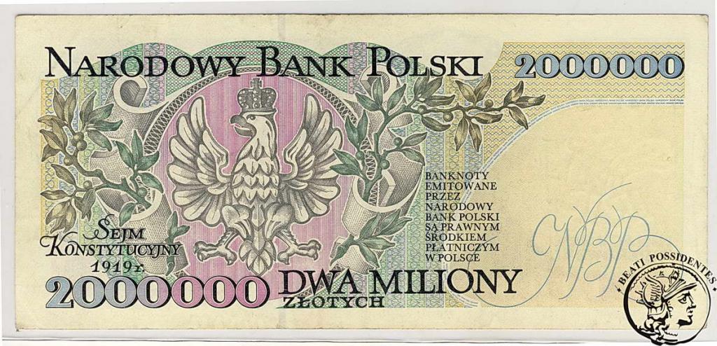 Polska 2000000 zł 1993 seria B st. 3+