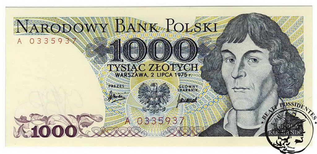 Polska 1000 złotych 1975 seria A st. 1