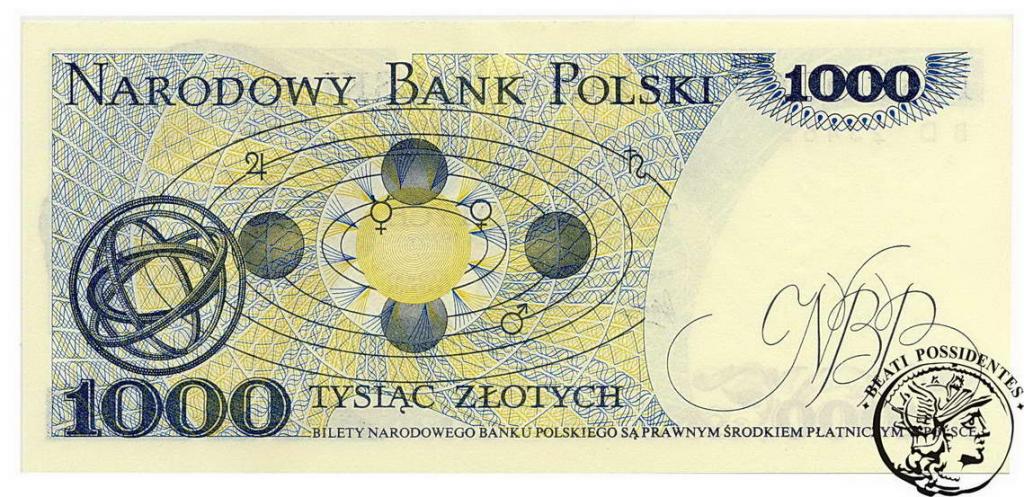 Polska 1000 złotych 1975 seria BD st. 1