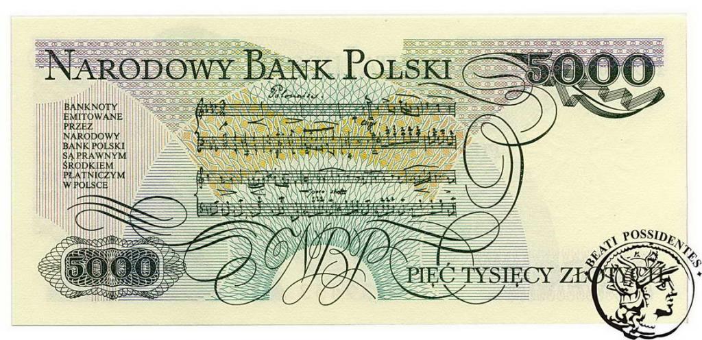 Polska 5000 złotych 1988 seria CT st. 1
