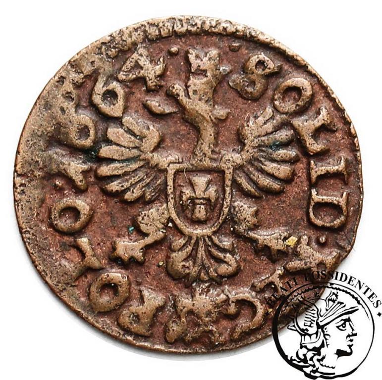 Jan II Kazimierz szeląg koronny 1664 st.3+