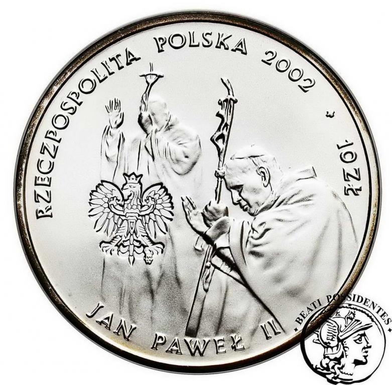 III RP 10 złotych 2002 Pontifex Maximus st. L