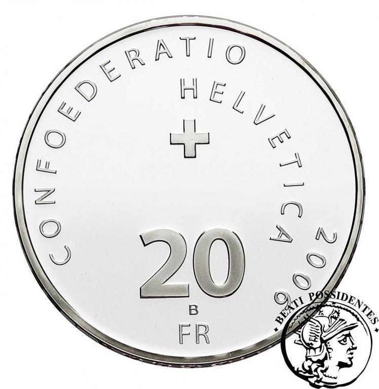 Szwajcaria 20 Franków 2006 (lustrzanka) st.L