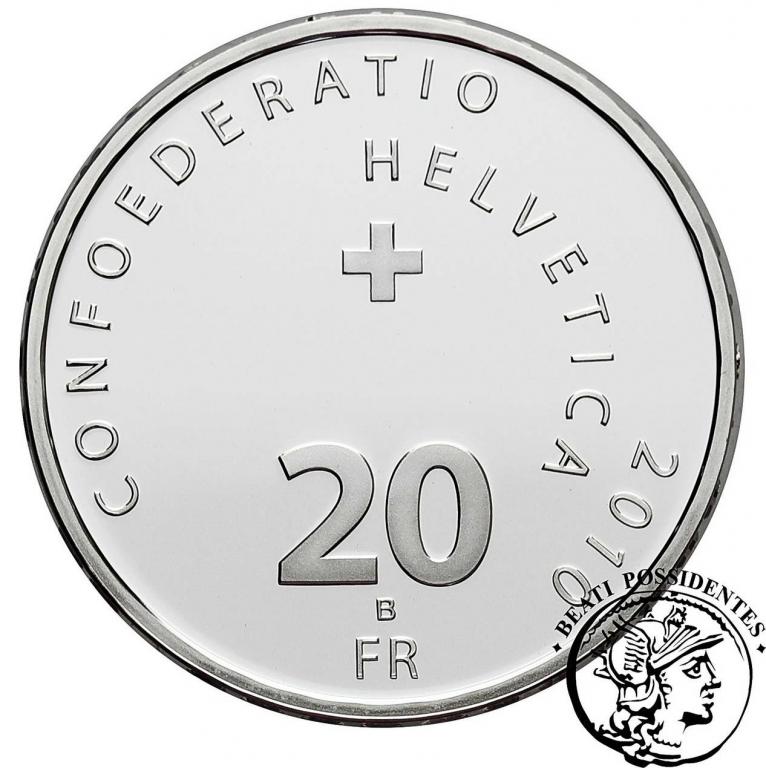 Szwajcaria 20 Franków 2010 (lustrzanka) st.L