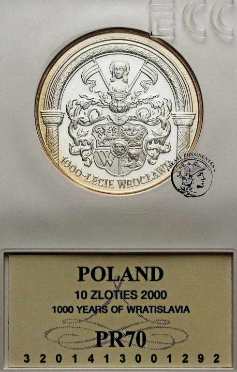 III RP 10 zł 2000 Wrocław GCN PR 70