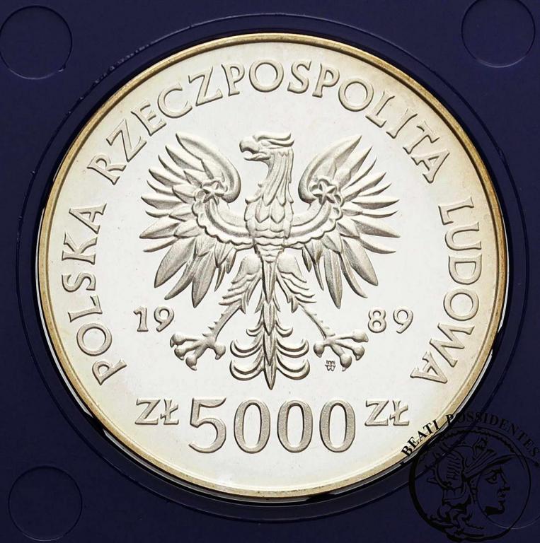 PRL 5000 zł 1989 Toruń Mikołaj Kopernik st.L/L-