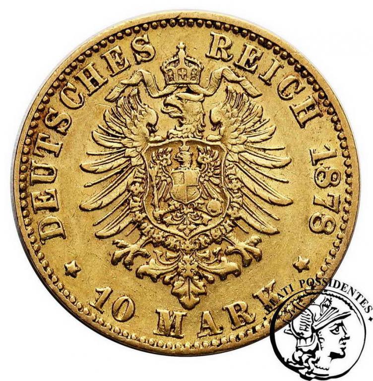 Niemcy Hesja Ludwik IV 10 Marek 1878 H st.3