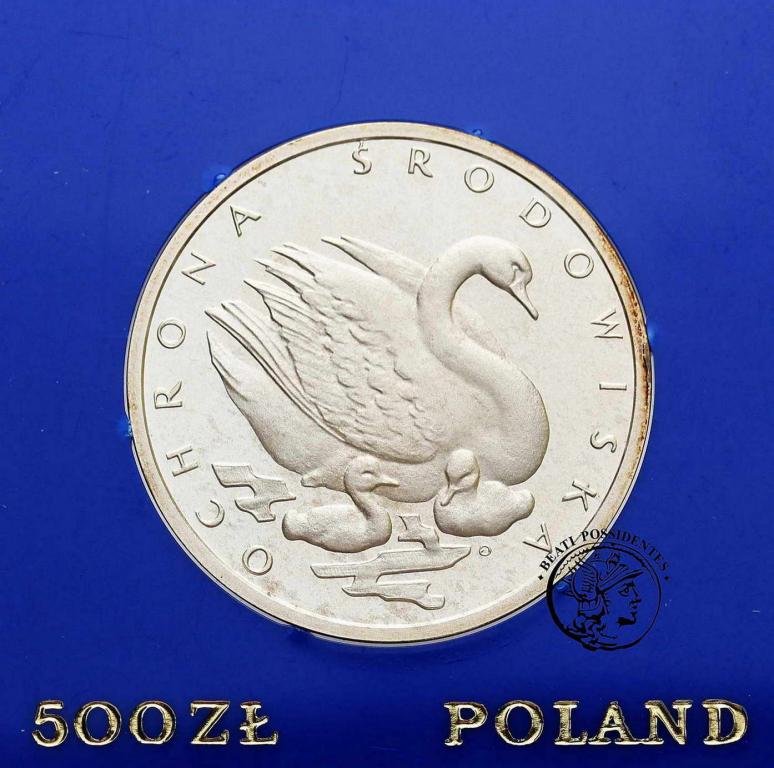 PRL 500 złotych 1984 łabędź st.L