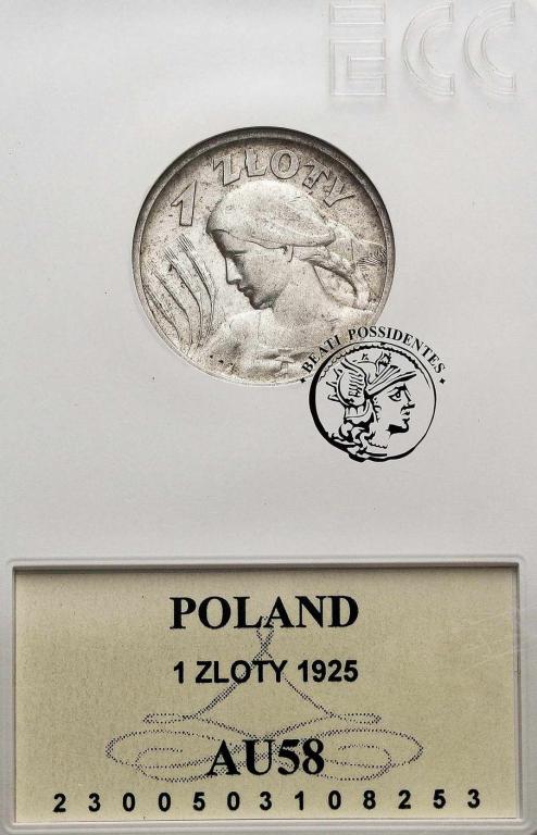 Polska II RP 1 złoty 1925 GCN AU 58