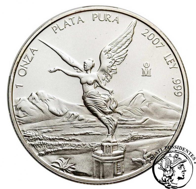 Meksyk 2007 uncja czystego srebra st. 1