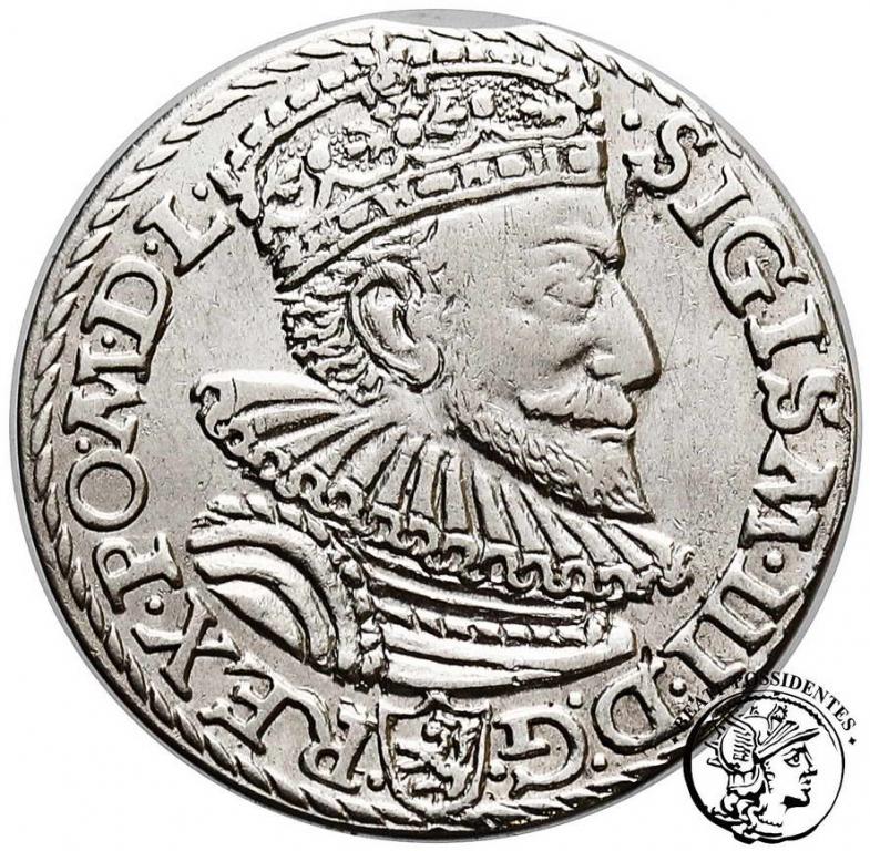 Zygmunt III Waza trojak koronny 1592 Malbork st.3+