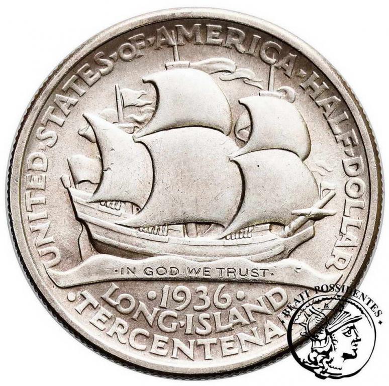 USA 1/2 Dolara 1936 Long Island st.2+
