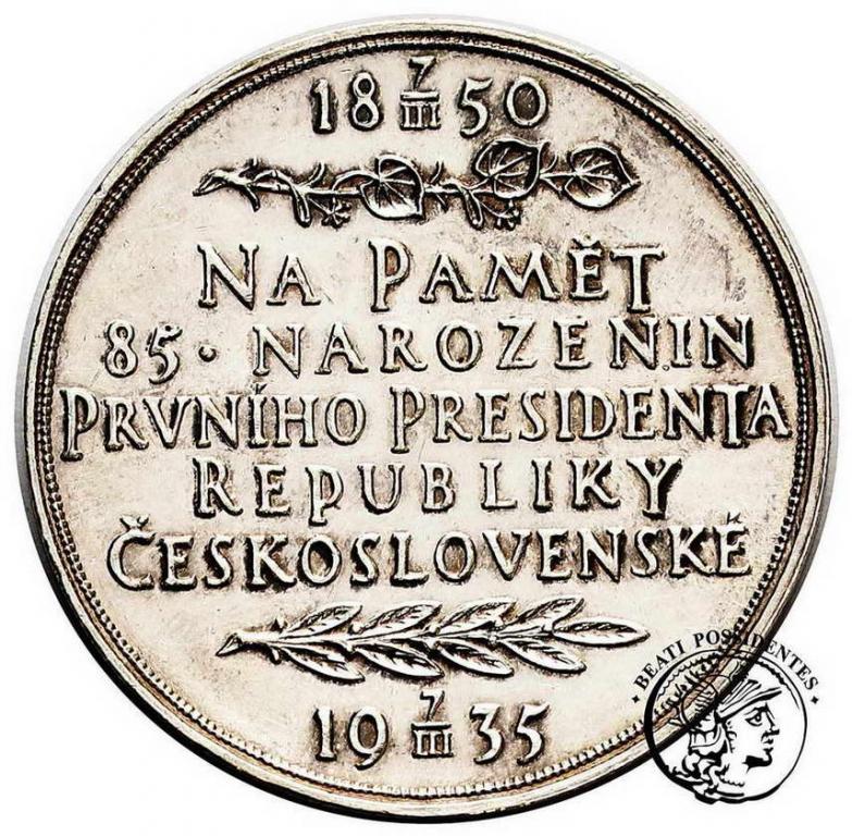 Czechosłowacja medal SREBRO Masaryk 1935 st.2