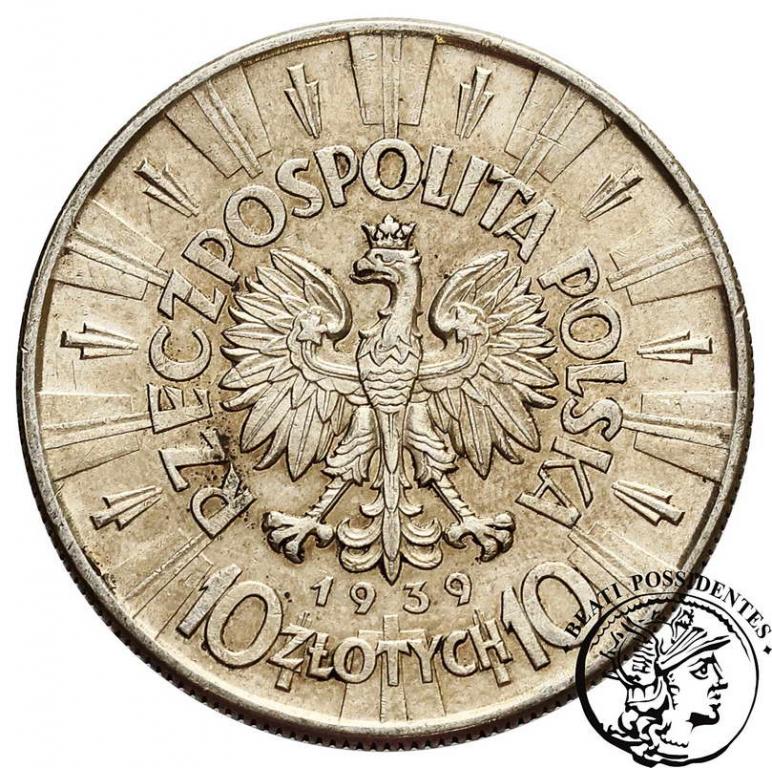 Polska II RP 10 zł 1939 Piłsudski st. 3+