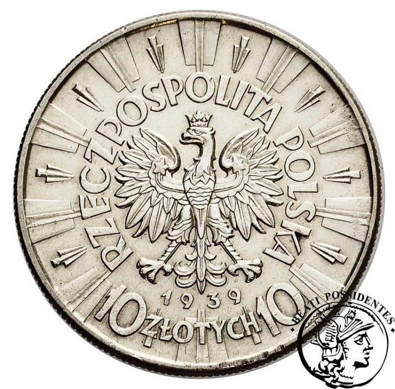 Polska II RP 10 zł 1939 Piłsudski st. 3