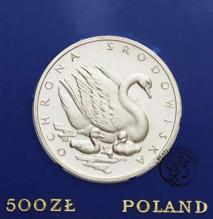 PRL 500 złotych 1984 łabędź st. L