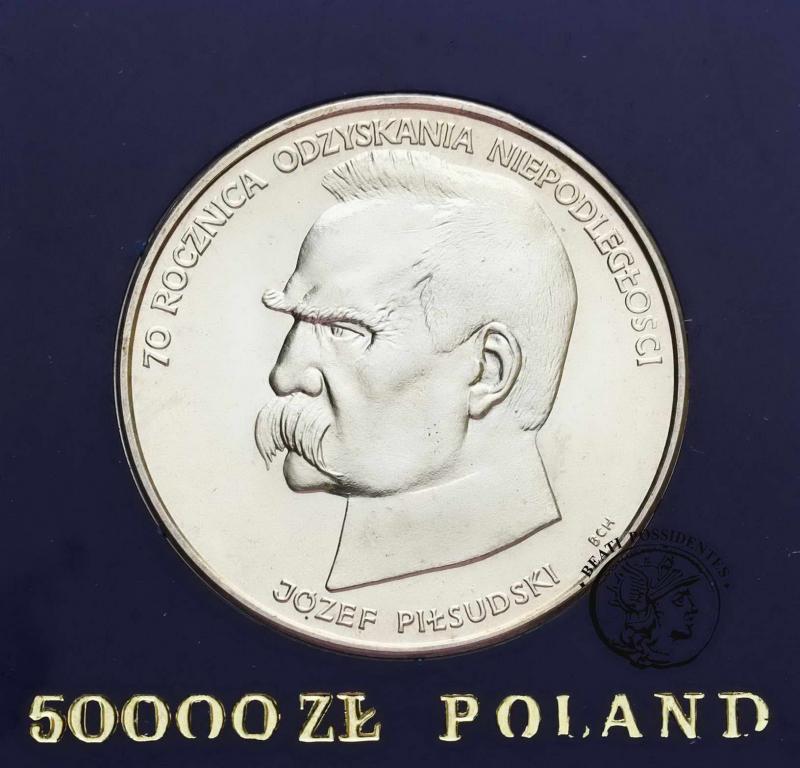 Polska PRL 50 000 zł 1988 Piłsudski st. 1