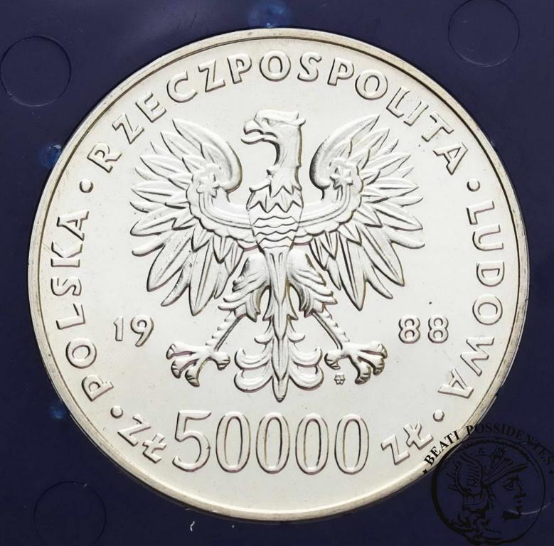 Polska PRL 50 000 zł 1988 Piłsudski st. 1