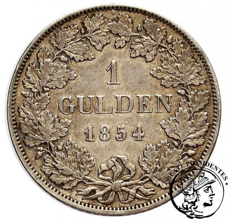 Niemcy Sachsen-Meiningen 1 Gulden 1854 st. 3