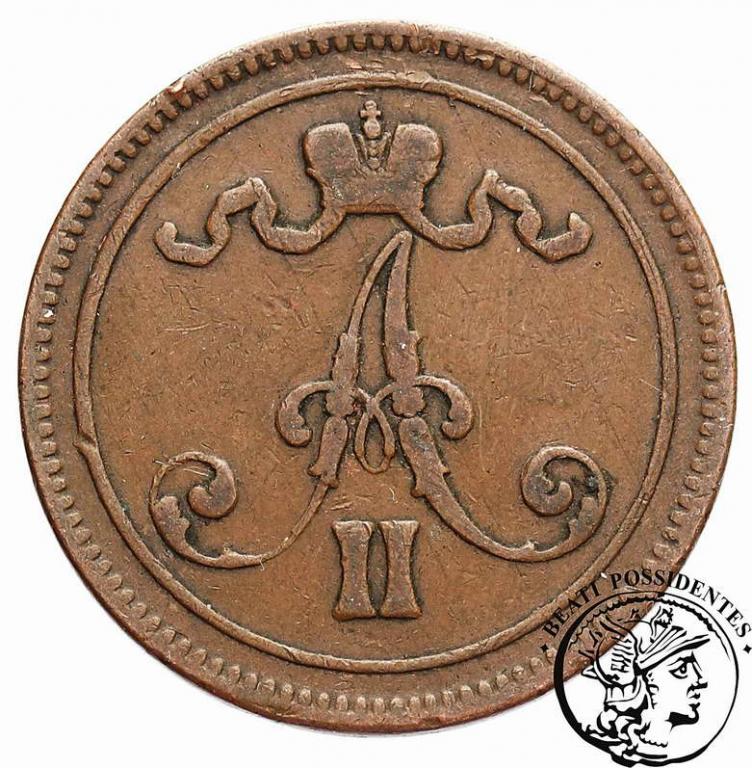 Finlandia 10 Pennia 1866 Aleksander II st. 3