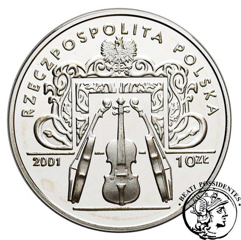 Polska III RP 10 zł 2001 Wieniawski - konkurs stL