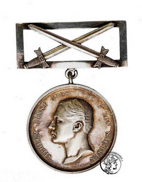 Niemcy Saksonia Medal Za Zasługę 1914 srebro