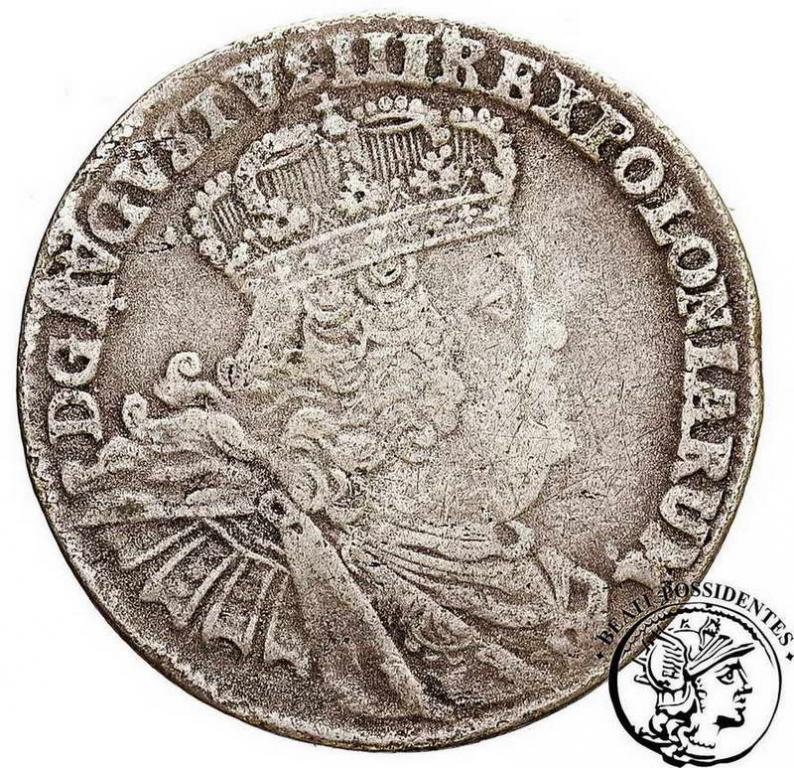 August III Sas dwuzłotówka kor Lipsk 1753 st.4