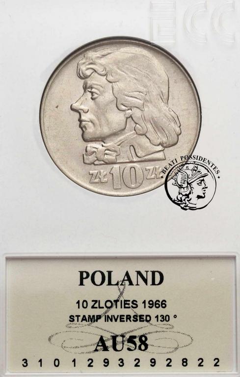 10 złotych Kościuszko 1966 skrętka GCN AU 58