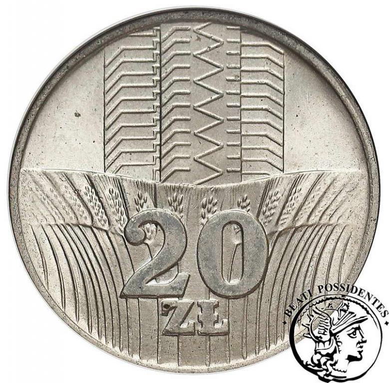 PRL 20 złotych wieżowiec i kłosy 1976 GCN MS 66
