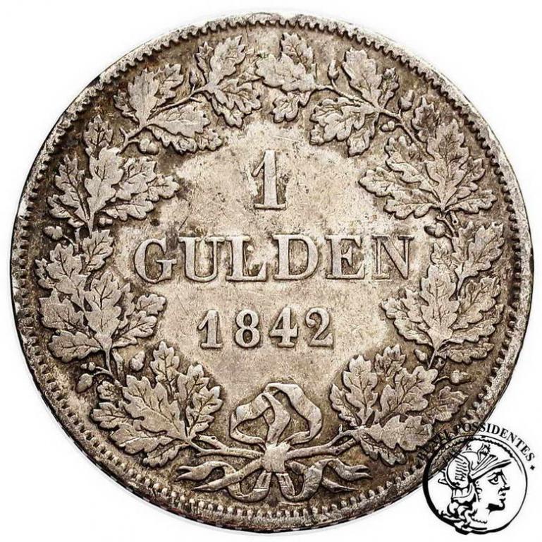 Niemcy Bawaria 1 Gulden 1842 st. 3+