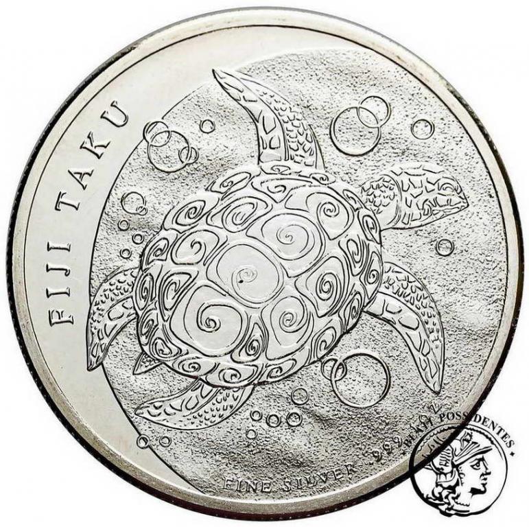 Fidżi 2 Dolary 2010 Żółw st. L-