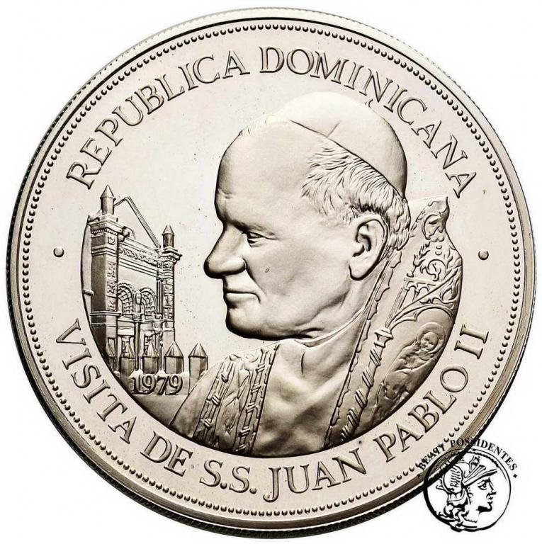 Dominikana 25 Pesos 1979 Jan Paweł II st. L-