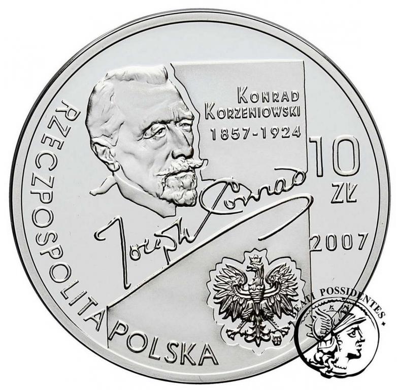 III RP 10 złotych 2007 Konrad Korzeniowski st. L