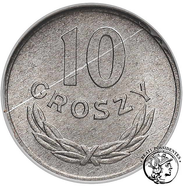 Polska PRL 10 groszy 1976 GCN MS 67