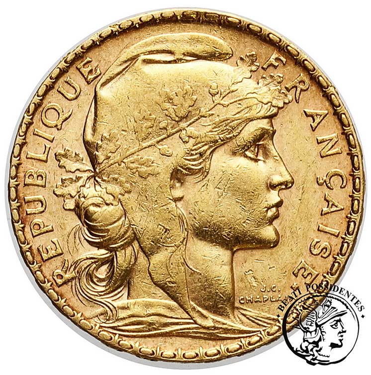 Francja 20 franków 1910 st. 3+