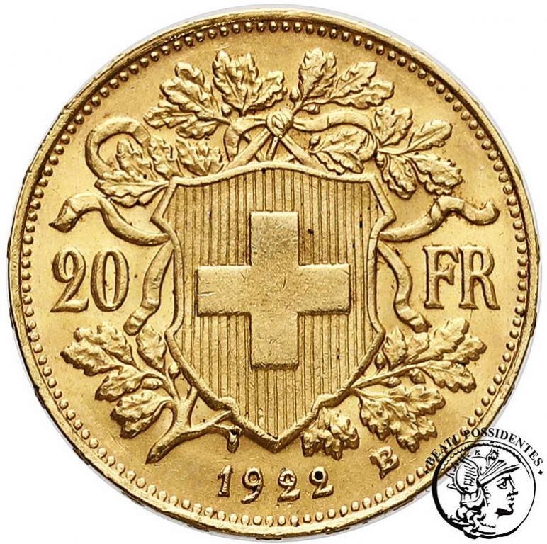 Szwajcaria 20 franków 1922 st. 2