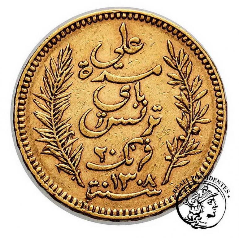 Tunezja 20 franków 1891 A st.3