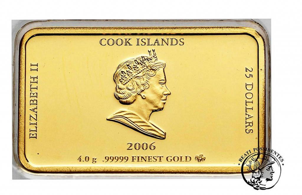 Wyspy Cook'a 25 Dolarów Benedykt XVI st.L/L-