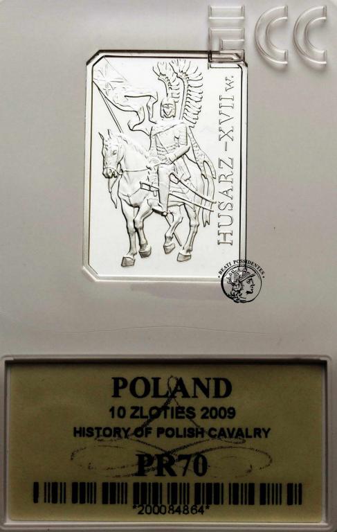 Polska III RP 10 złotych 2009 husarz GCN PR 70