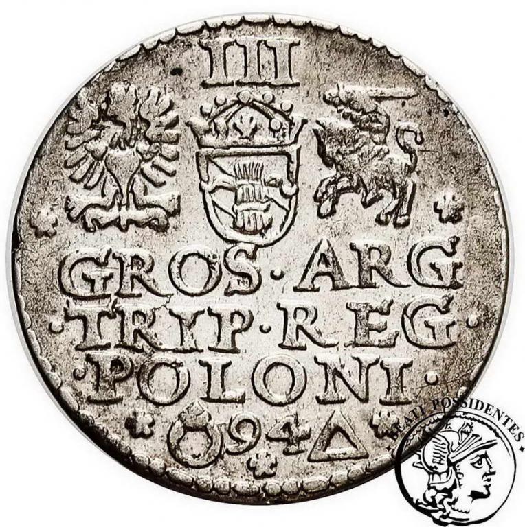 Zygmunt III Waza trojak koronny 1594 Malbork st. 3