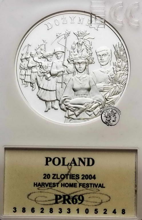 Polska III RP 20 zł 2004 Dożynki GCN PR69