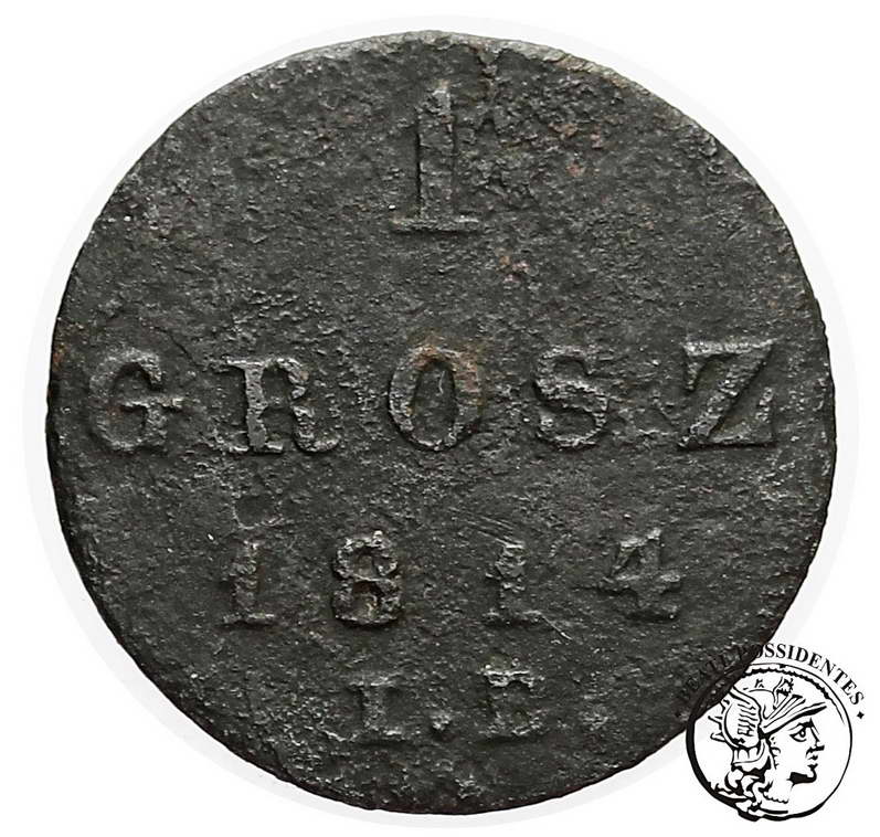 Księstwo Warszawskie grosz 1814 I.B. st. 3-/4