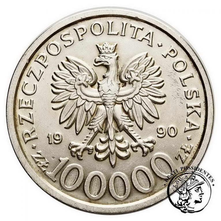 Polska 100000 zł 1990 Solidarność typ B st.3