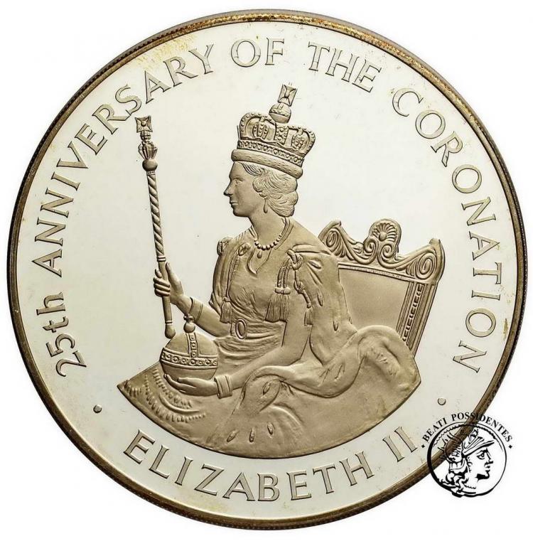 Jamajka 25 Dolarów 1978 koronacja Elżbiety st.L-