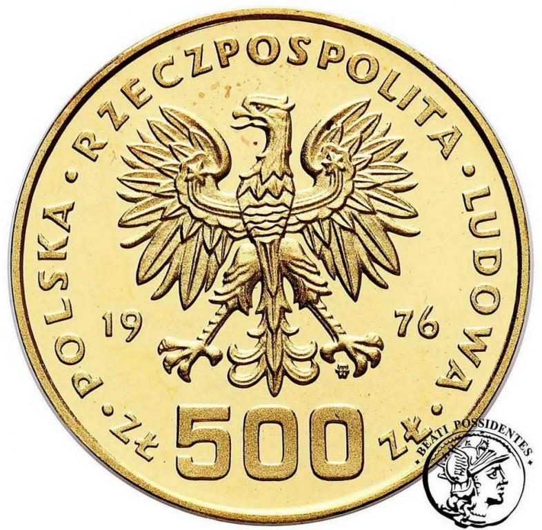 Polska PRL 500 złotych 1976 Pułaski st.L/L-