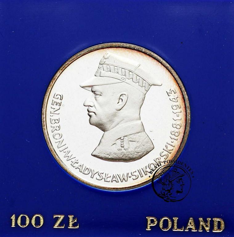 PRL 100 złotych 1981 Władysław Sikorski st. L