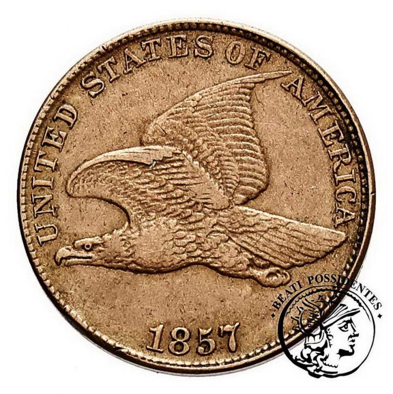 USA 1 cent 1857 flying eagle type st. 3