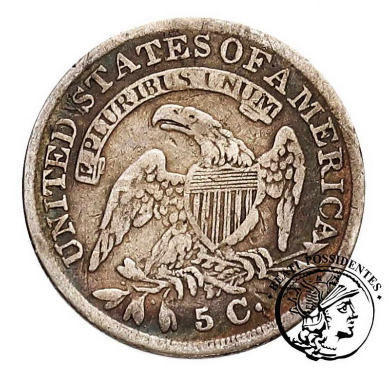 USA 5 centów 1836 cappet bust type st. 3+